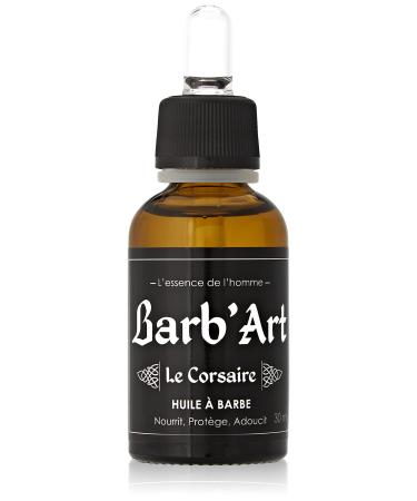 Barb'Art Barb'Art - Magnificent Beard Oil - Beard Care - Organic Argan Sesame and Jojoba Oils - "The Corsair" - 30 ml