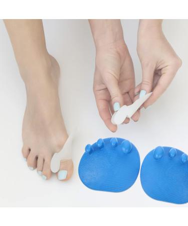 GALPADA Hammer Crooked Men Correctors | 4 Pairs TPR Foot Cushions for Bunion Care and Metatarsal Pain Relief | Blue Toe Straighteners and Spacers for Women | 11X10X6CMx4pcs - Buy Online on GoSupps.com