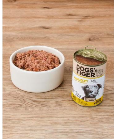Dogs'n Tiger Adult Dog Food Wet Dog Food Animal-Friendly Recipe with 67% Chicken Meat Flaxseed Oil and Herbs - Sugar and Flavour Free 6 Cans - Buy Online on GoSupps.com