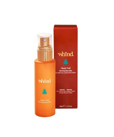 whind Oasis Veil Reviving Glow Facial Mist with Hyaluronic Acid & Vitamin C Moisturising Face Mist Setting Spray for Hydration and Glow 50ml