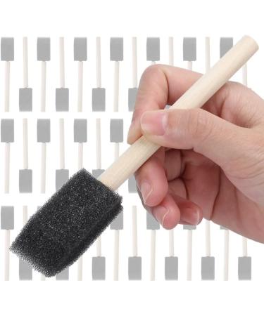 InfantLY Bright 10Pcs Foam Paint Brushes Set for Acrylic Painting & DIY Crafts - 1 inch Sponge Brushes with Wood Handles - Buy Online on GoSupps.com