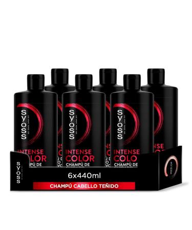 Syoss Syoss 6 x Coloured Shampoo for Coloured or Highlighted Hair 440ml (2640ml) - Protects Colour Intensity for Up to 12 Weeks - Hair Like Just Out of the Barber