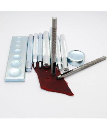 SKYZONAL DIY Leather Craft 11pcs Tool Kit for Punching Holes, Setting Rivets & Snaps - Buy Online on GoSupps.com