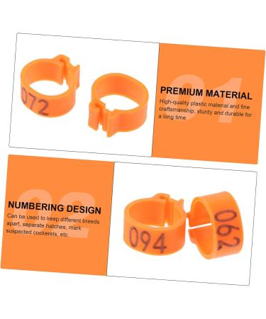 100 pcs Xuan Feet Charms Colorful Hen Leg Drumstick Number Products Stuff Identification Pigeons 1.3X1.3CM Orange - Buy Online on GoSupps.com