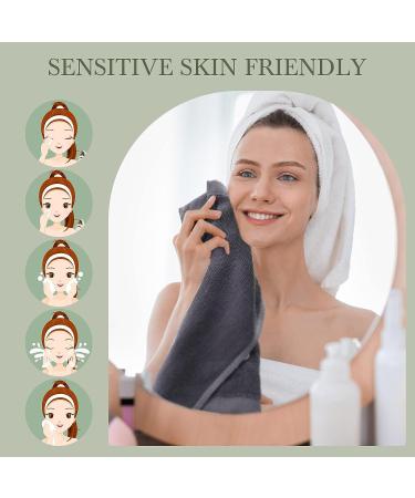 50 Pcs 100% Cotton Makeup Towels Bulk - Soft & Absorbent Face Towels for Women - Reusable Makeup Remover Cloth - Gray - 10 x 10 - Buy Online on GoSupps.com
