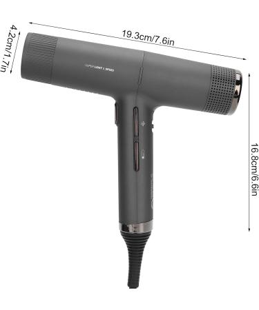 Hair Dryer Professional Portable Fast Drying Low Noise Hairdryer Home Hair Blow Dryer Hair Salon Tool for Home Travel & Salon Black(#2) - Buy Online on GoSupps.com