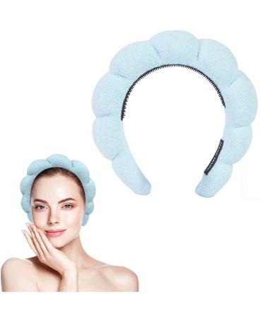 Estilar Spa Headbands for Washing Face Makeup Headband Non Slip Sponge Skincare Headbands Bubble Soft Hairband Spa Headbands Gifts for Women Thick Puffy Headband with Anti-Slip Clips  Sponge And Terry Headbands Hair Acce...