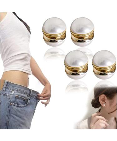 Elegance Lymphvity Magnetherapy White Onyx Earrings Lymphatic Drainage Therapeutic Magnetic Ear Ornament Non Piercing Magnetic Acupressure Earrings Magnetic Therapy Earrings (2 Pcs)