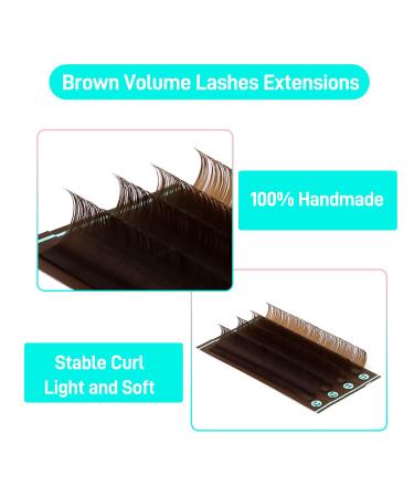 VAVALASH Dark Brown Eyelash Extensions | 0.03mm to 0.07mm Volume Lashes | C D Curl Mixed Lengths 8-15mm | Premium Colored Lash Extensions - Buy Online on GoSupps.com