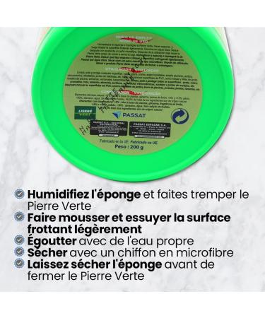 Passat Green Stone Multi-Purpose Cleaner Household Cleaner Shines and Protects | Sponge Included Lemon Flavor Biodegradable 200 g - Buy Online on GoSupps.com