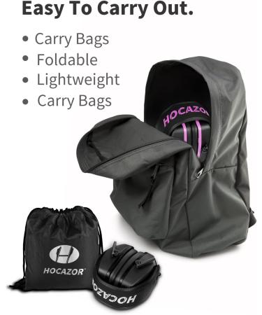 Hocazor Shooting Ear Protection NRR 26dB - Black&Purple HO1006 for Shooters, Hunting, Racing, Concerts & More - Buy Online on GoSupps.com