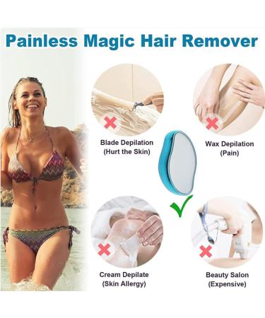 JemeTa Crystal Hair Eraser - Painless Hair Remover for Women and Men - Exfoliation Tool for Arms, Legs, Back - Buy Online on GoSupps.com