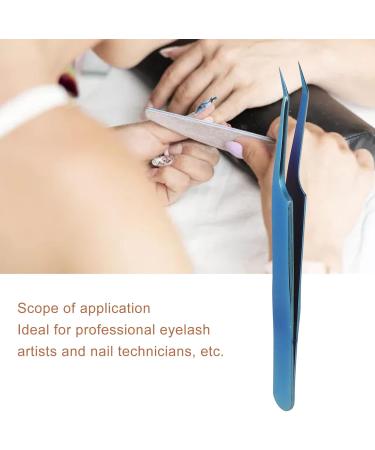Eyelash Extension Tweezers - Stainless Steel Ergonomic Sloping Tweezers for Volume & Individual False Lashes - Buy Online on GoSupps.com