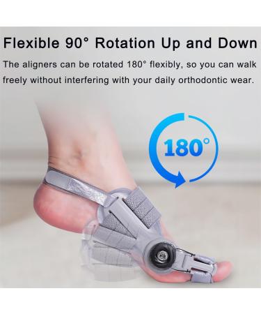 Bunion Corrector for Women & Men | Adjustable Bunion Splint with Soft Silicone Pad for Big Toe Relief - White Black Buckle - Buy Online on GoSupps.com
