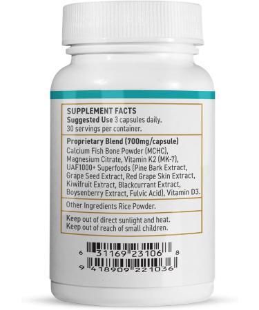 TURNER Calcium Plus: All-Natural Marine Calcium Supplement with Vitamins K2 & D3 - 90 Capsules - Buy Online on GoSupps.com