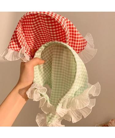 JSGHGDF French Style Hair Scarf Headbands Triangled Head Kerchief Hairband Checkered Bandanas Headbands Cute Hair Accessory Blue - Buy Online on GoSupps.com