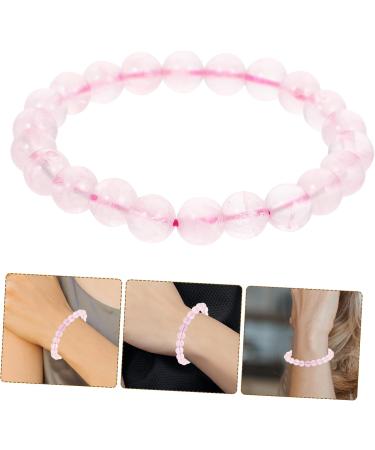 Exceart Portable Wristwalk Bracelet - Crystal & Pearl Ladies Accessories | Unisex Amethyst & Pink Gemstone Bracelet 0.8x7cm - Buy Online on GoSupps.com