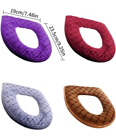 Soft Washable Toilet Seat Cover with Zipper - Grey | Eioflia - Buy Online on GoSupps.com