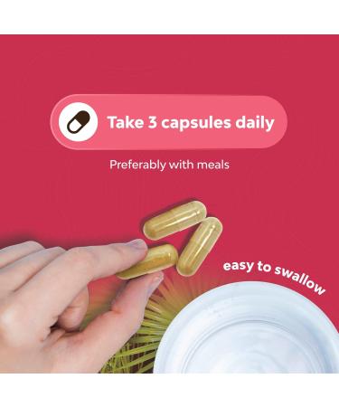 Extra Strength Saw Palmetto & Chia Seed Oil Capsules for Women - Hair Growth Vitamins with Plant Based Omega 3 6 9 and Daily Fiber Supplement - Buy Online on GoSupps.com