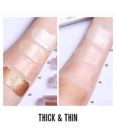 U-Shinein Liquid Highlighter | Body & Face Shimmer Stick | Waterproof & Long-Lasting Luminizer Makeup - Pearl White - 02 - Buy Online on GoSupps.com