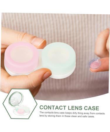 Buy Homsfou Contact Lens Container Set with Mirror - Travel-Friendly Compact Lens Storage Case - Buy Online on GoSupps.com