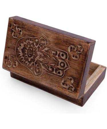 Handmade Decorative Wooden Jewelry Box - Birthday Gift Idea | Jewelry Organizer and Keepsake Box | Treasure Chest Trinket Holder Watch Box Storage - Buy Online on GoSupps.com