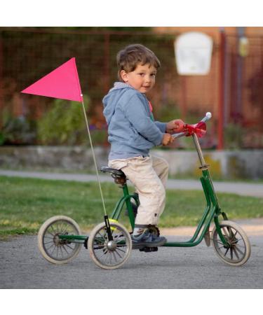 Beiiii Security Pimp 180cm Adjustable Reflective Yellow Pennant Rod - Kids Bike Flags in Pink for Safety - Buy Online on GoSupps.com