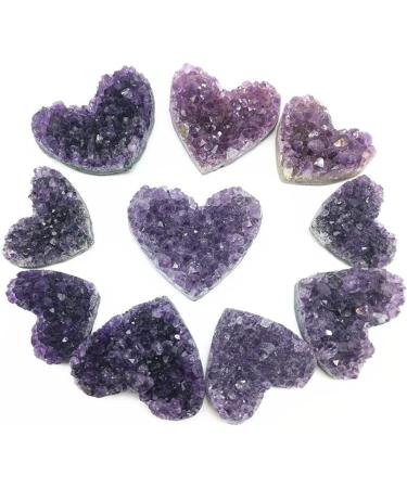 Natural Crystal Rough Balance Rough Uruguay Heart Shaped Amethyst geode Cluster Crystals Stones Natural Crystal Clusters Lucky Stone Crystal 3-5cm - Buy Online on GoSupps.com
