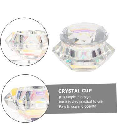 minkissy 2pcs Nail Art Crystal Cup Glass Crystal Cup Glass Ashtray Nail Liquid Cup Crystal Powder Dish Glass Jar with Lid Nail Art Supplies Nail Gel Nail Removal White Crystal Powder Plate 6.5x6.5cmx2pcs Whitex2pcs - Buy Online on GoSupps.com