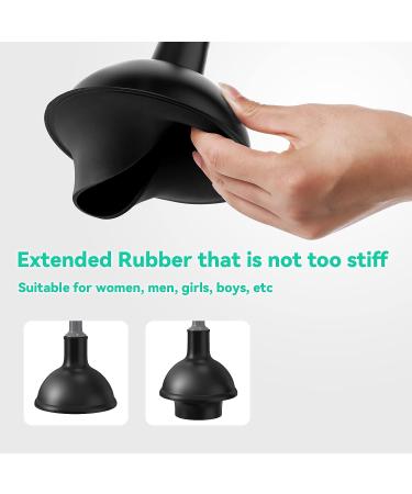 Modern 2-in-1 Toilet Plunger and Brush Combo Set with Holder - Gray, Heavy Duty Bathroom Cleaning Tool - Buy Online on GoSupps.com