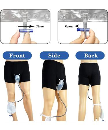 Buy Male Urine Bag Underpants | Portable Pee Catheter Holder for Incontinence - Size M (Waist 27.1in-36.2in - Buy Online on GoSupps.com
