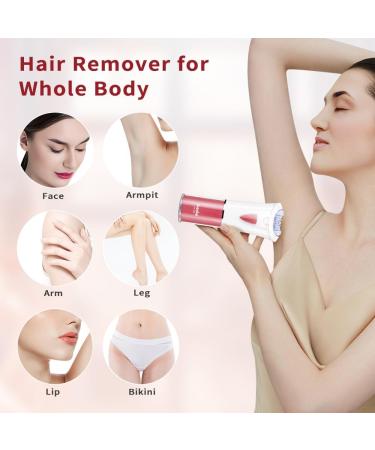 Epilators for Women - Portable Hair Removal Device | Glamorous Skin Electric Epilator with LED Cold Light for Face Bikini Line Armpits Arms Legs & Chin - Buy Online on GoSupps.com