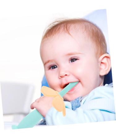 Minkissy Silicone Baby Toothbrush - 1 Pack Children s Oral Care Manual Training Toothbrush - Blue - Buy Online on GoSupps.com