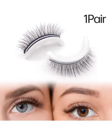 Fake Eyelashes Self Adhesive False Eyelashes Reusable No Glue Eyeliner Needed Natural Fake Eyelashes 1Pair - Buy Online on GoSupps.com