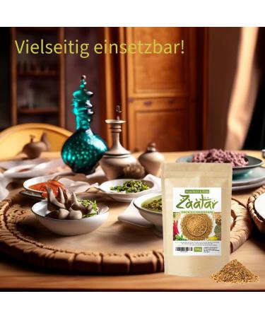Authentic Zaatar Spice - 100g All-Natural Mixture Handcrafted in Germany | Pure & Additive-Free Oriental Seasoning - Buy Online on GoSupps.com