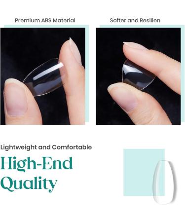 500Pcs Clear Short Ballerina False Nails Tips | Nail Glues for Acrylic & Dip Powder Nails | DIY Home Nail Art - Beetles - Buy Online on GoSupps.com