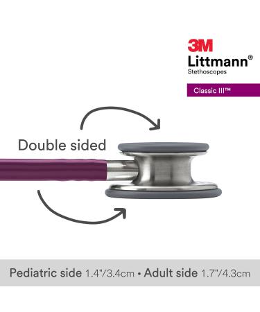 3M Littmann Classic III Stethoscope 69cm with Plum Tube - 5831 Standard Chestpiece - Buy Online on GoSupps.com