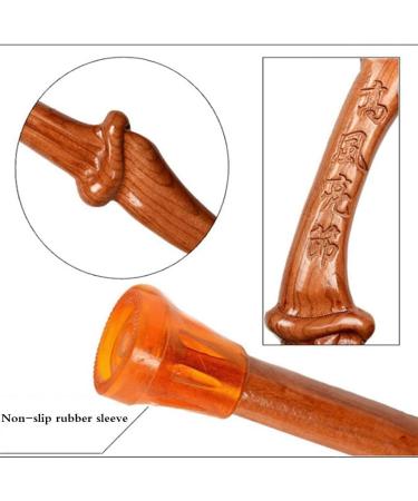 Wooden Walking Stick Solid Cane Wooden Cane Solid Wood Crutch Mahogany Walker Old Man Walking Stick Men Ladies Seniors are Available Gifts for The Elderly - Buy Online on GoSupps.com