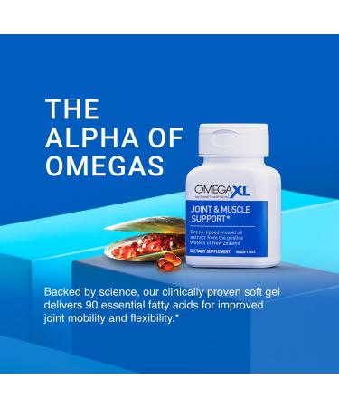 OmegaXL Joint Support Supplement - Natural Muscle Support Green Lipped Mussel Oil Soft Gel Pills Drug-Free 300 Count 300 Count (Pack of 1) - Buy Online on GoSupps.com