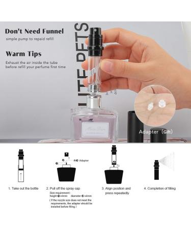 Refillable Travel Perfume Bottle Atomizer - Portable 5ml Mini Spray for Men & Women (Black) | Easy Refillable - Buy Online on GoSupps.com
