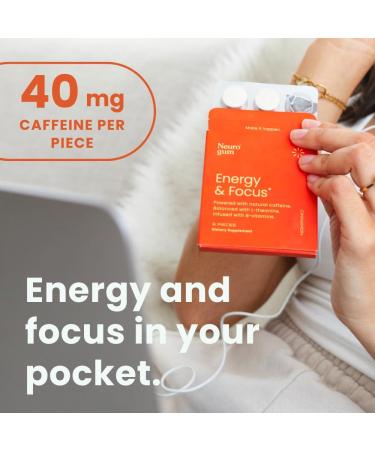 NeuroGum Energy Caffeine Gum (108 Pieces) - Sugar Free Nootropic Supplement with L-theanine Natural Caffeine & Vitamins B12 & B6 - Keto & Vegan Friendly Cinnamon Flavor - Pack of 12 - Buy Online on GoSupps.com