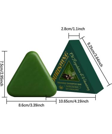  Generisch Nature Triangle Shampoo Bar Nature Seven Green Soap Nourishing Shampoo - Soothes and Strengthens Hair for Women and Men (Pack of 2) - Buy Online on GoSupps.com