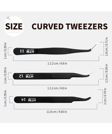 7PCS Precision Craft Tweezers Set for Eyelash Extensions, Jewelry, Soldering - Pointed & Curved Tweezers - Buy Online on GoSupps.com