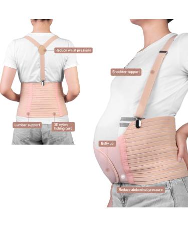 Healifty Maternity Belt - Pregnancy Back Support Belly Brace with Adjustable Shoulder Strap (Beige) - Buy Online on GoSupps.com