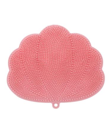 Srutueo Wall-Mounted Hands-Free Back and Foot Scrubber with Suction Cups - Deep Clean and Exfoliate in the Shower Pink 30 X 25.5cm
