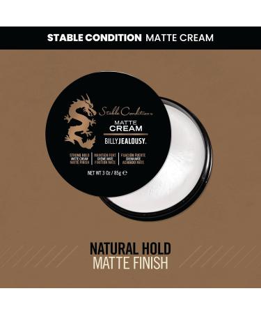 Billy Jealousy Stable Condition Matte Cream for Men - Lightweight Reworkable Hair Styling Natural Hold Water-Based Vanilla & White Musk Scent 3 Oz | International Shipping - Buy Online on GoSupps.com