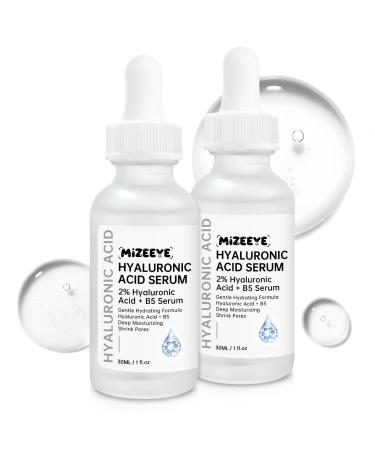 Hyaluronic Acid 2% + B5 Facial Serum 2 PCS Hyaluronic Acid Serum For Face Moisturizing. 2% Hyaluronic Acid - 2PCS