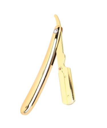Premium Gold Stainless Steel Men's Hand Razor for Barbers & Home Use - No Blade Included - Buy Online on GoSupps.com