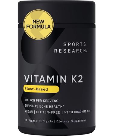 Sports Research Vitamin K2 100 mcg 60 Veggie Softgels