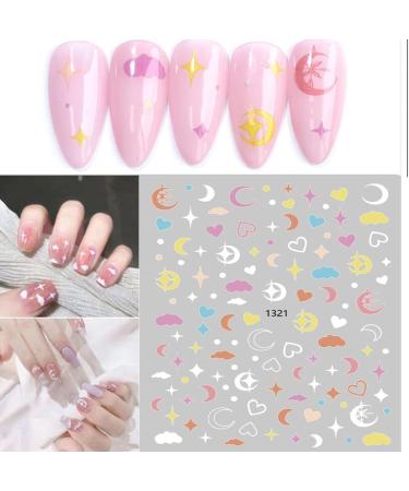 Hot Nails Beauty DIY Salon Self-adhesive Back Glue Star Cloud Nail Sticker Nail Art Decorations Nails Sticker for Summer Nail Art Sticker - Buy Online on GoSupps.com